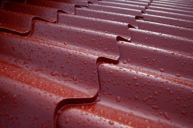 Foto sistema de techo de teja española de metal lámina de metal corrugado de acero pintado