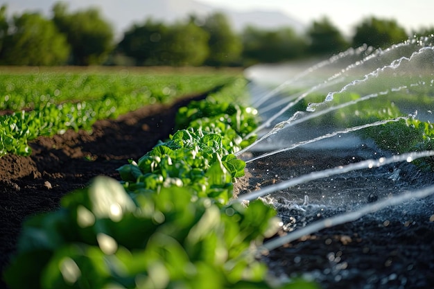 Foto sistemas de irrigação de precisão e práticas agrícolas que contribuem para o uso eficiente da água