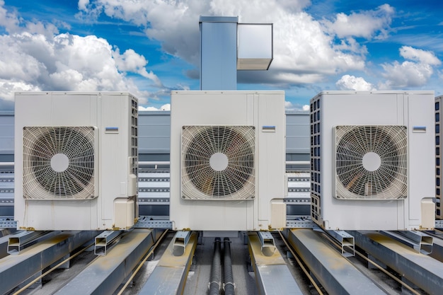 Foto sistemas externos de aire acondicionado y ventilación