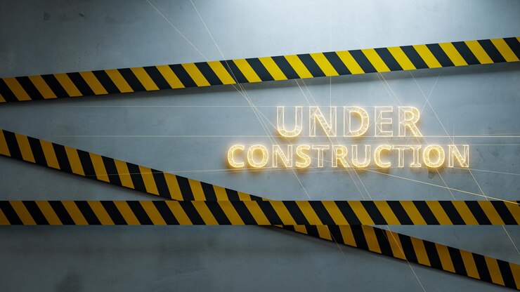 Foto site em construção conceito de fundo image3d renderização