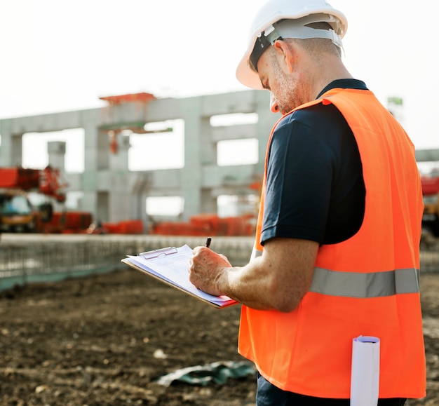 Site-Ingenieur auf einer Baustelle