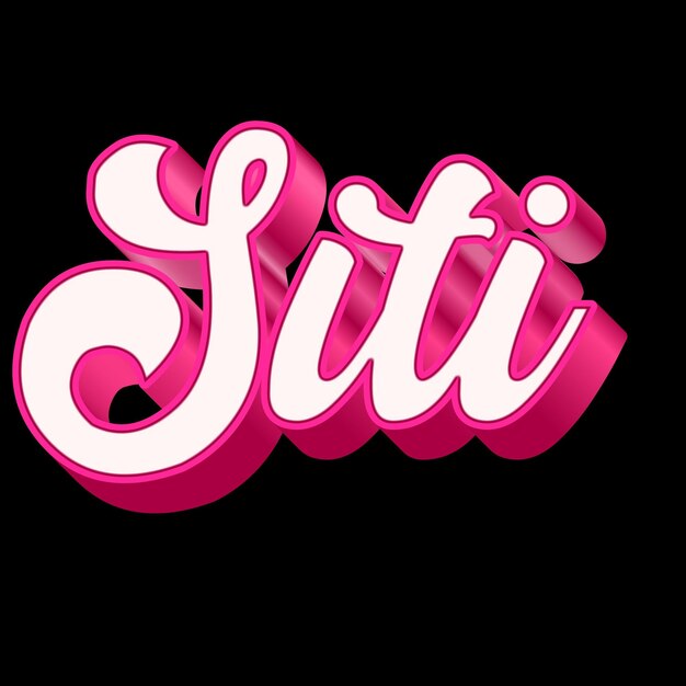 Foto siti tipografía diseño 3d rosa negro blanco fondo foto jpg