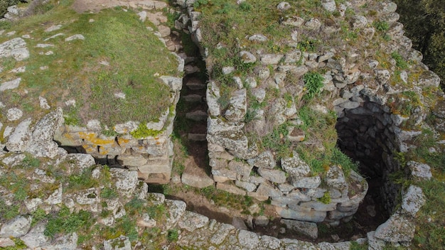 sitio arqueológico nuraghe Loelle ubicado en el municipio de Budduso en el centro de Cerdeña