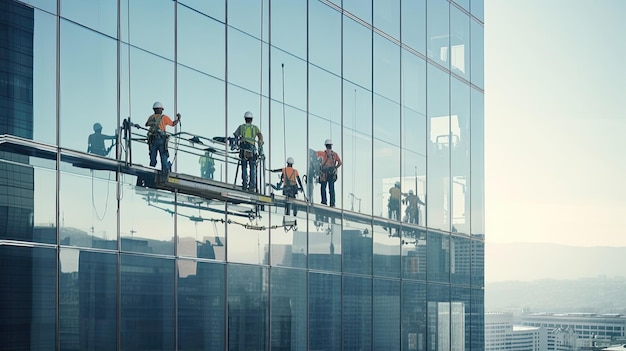 Sitio de construcción donde trabajadores expertos instalan meticulosamente un nuevo sistema de plomería los esfuerzos colaborativos y la precisión técnica aseguran el adecuado Generado por IA