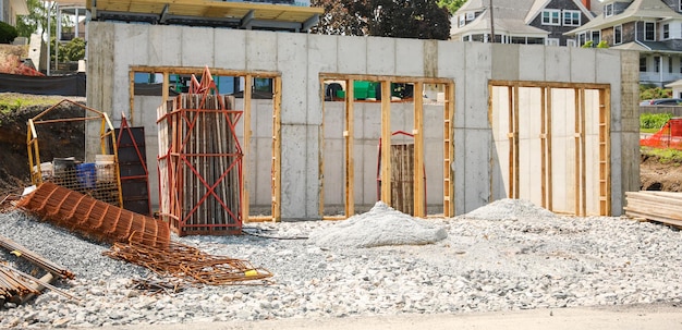 Un sitio de construcción con una pared de hormigón y un letrero que dice 'la palabra' en él '