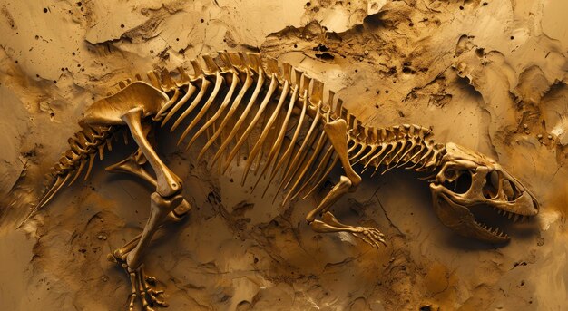Foto sítio de escavação de fósseis de dinossauros
