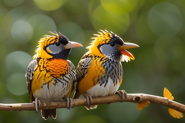 Foto sitio de dos pájaros en el árbol.