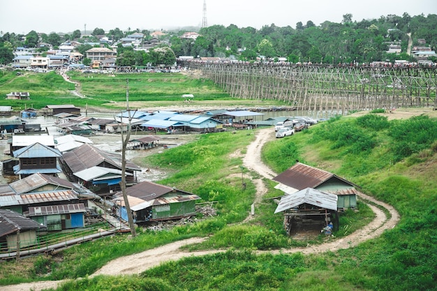 Sitio local de Tailandia, paisaje de campo de naturaleza verde