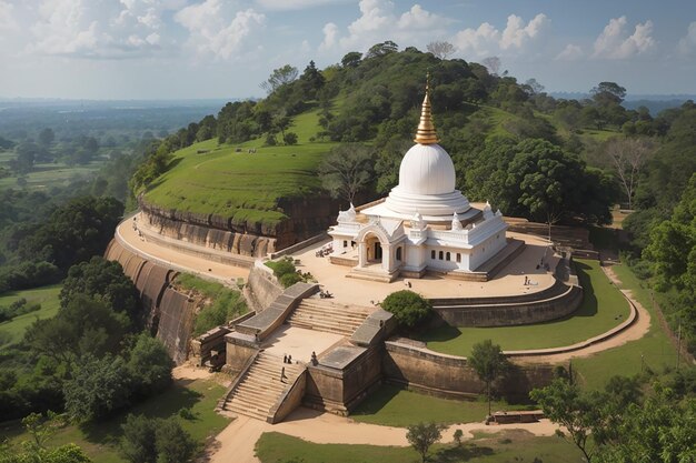 Foto sítio sagrado de mihintale, no sri lanka, perto de anuradhapura