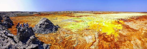 Foto en el sitio volcánico de dallol