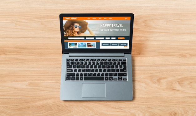 Sitio web de la agencia de viajes en línea para la búsqueda de moda y la planificación de viajes