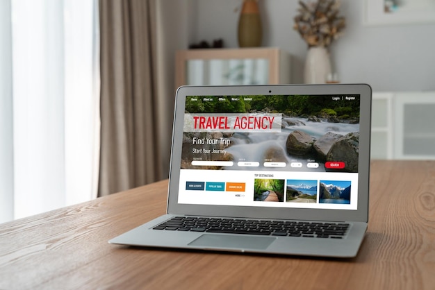 Sitio web de la agencia de viajes en línea para la búsqueda de moda y la planificación de viajes