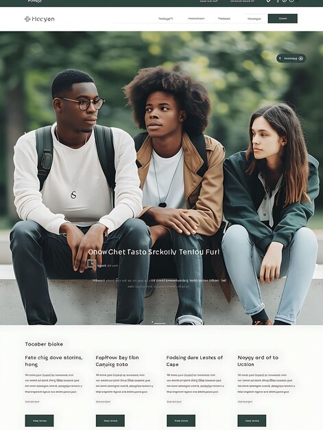 El sitio web de apoyo y asesoramiento estudiantil de la escuela Modern and Cal Education Web Layout Idea Design