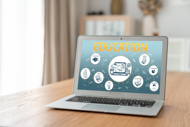 Sitio web de aprendizaje electrónico con software para que los estudiantes estudien en Internet cómodamente