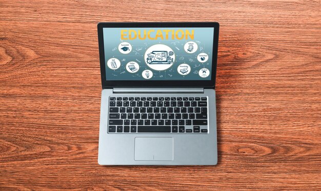 Sitio web de aprendizaje electrónico con software para que los estudiantes estudien en Internet cómodamente