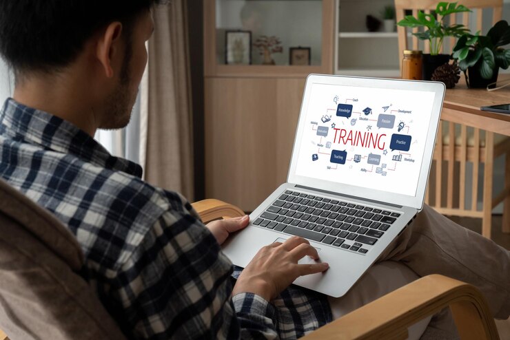 Foto sitio web de aprendizaje electrónico con software para que los estudiantes estudien en internet cómodamente