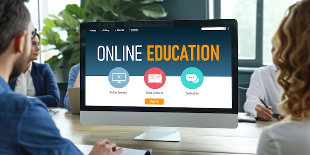 Sitio web de aprendizaje electrónico con software rápido para que los estudiantes estudien en Internet