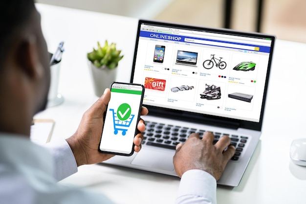 Sitio web de comercio electrónico en línea Compras por Internet