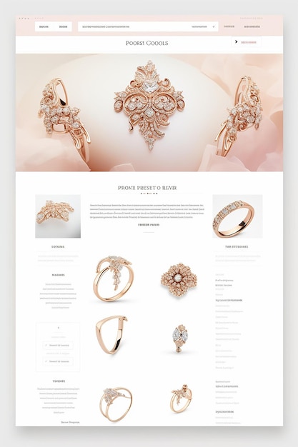 sitio web de una compañía de joyas de lujo