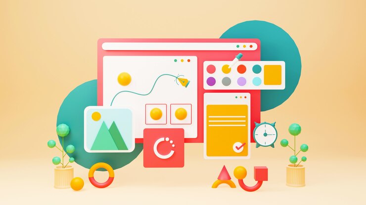 Foto sitio web de diseño gráfico con aplicaciones y herramientas