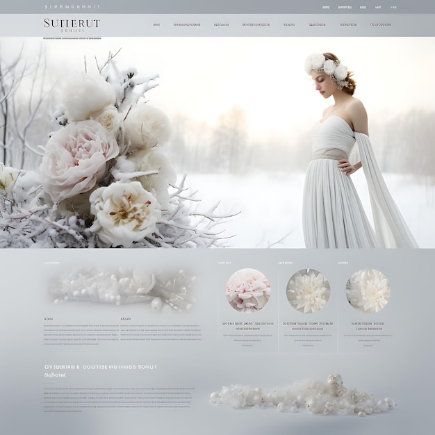 Sitio web de un estudio de fotografía Capture Winters Beauty W Concepto de diseño de sitio web Ideas locas
