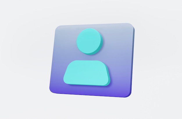Sitio web de íconos de usuario en 3D