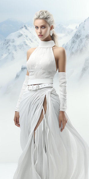 Sitio web de una marca de moda con temática de nieve que presenta un concepto de diseño de sitio web elegante Ideas locas
