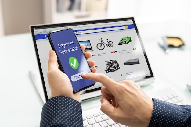Sitio web o tienda de compras de comercio electrónico en línea