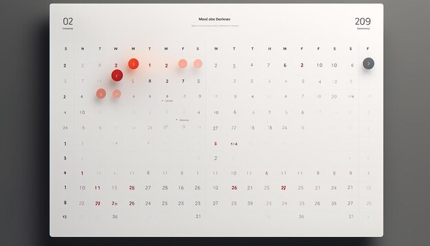 Foto un sitio web relacionado con un calendario donde los usuarios pueden ver fechas con un diseño minimalista