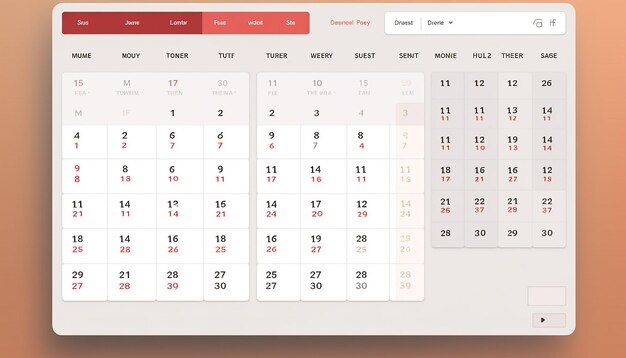 Foto un sitio web relacionado con un calendario donde los usuarios pueden ver fechas con un diseño minimalista