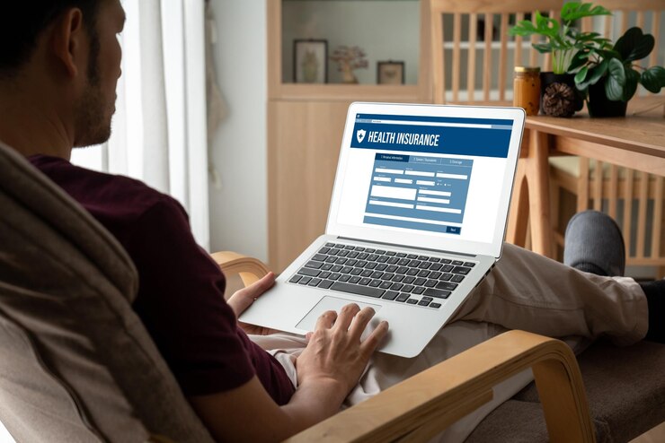 Foto sitio web de seguro de salud sistema de registro modish para llenar fácilmente el formulario