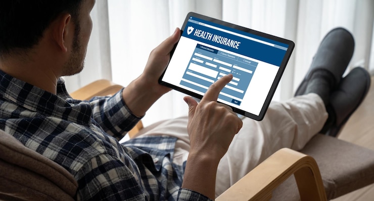 Foto sitio web de seguro de salud sistema de registro modish para llenar fácilmente el formulario