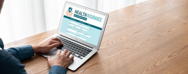 Sitio web de seguro de salud sistema de registro modish para llenar fácilmente el formulario