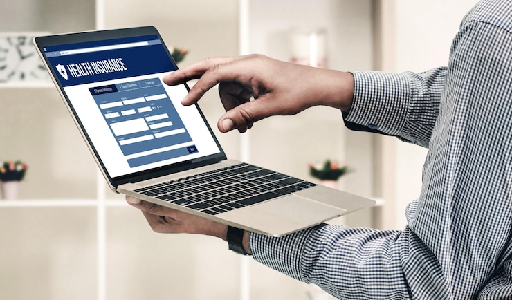 Foto sitio web de seguros de salud sistema de registro modish