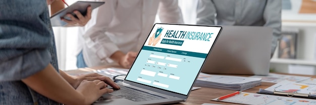 Sitio web de seguros de salud sistema de registro rápido