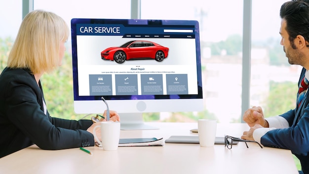 Sitio web de servicio de automóviles para la reserva en línea de reparación de automóviles