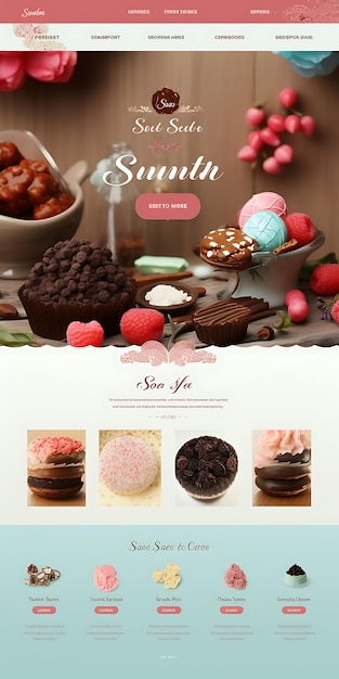 Sitio web de una tienda de chocolates gourmet que destaca un concepto de diseño de sitio web de caprichos Ideas locas