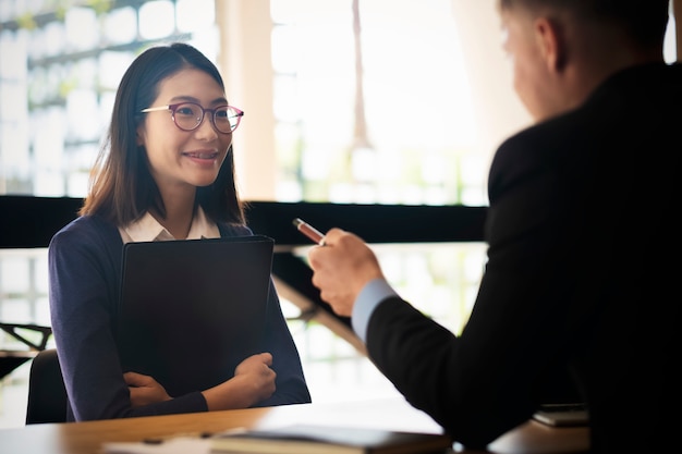 Situação da empresa, conceito de entrevista de emprego.