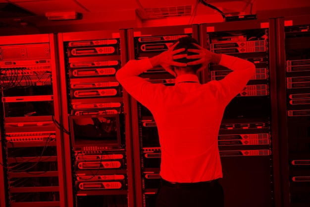 Situación de fallo del sistema en la sala de servidores de la red