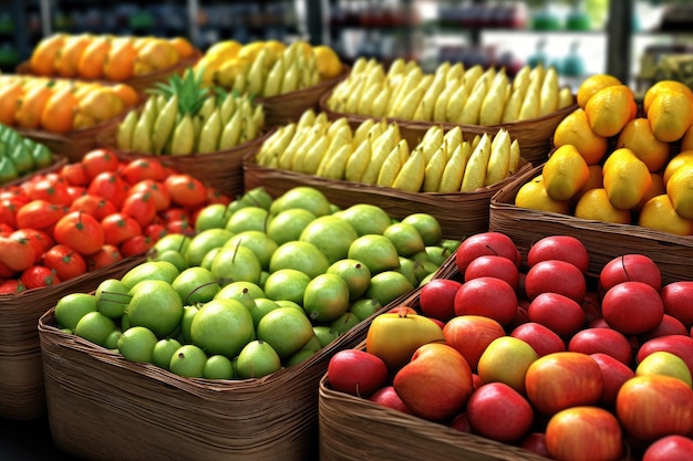 situación del mercado de frutas fotografía publicitaria profesional