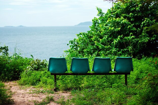 Foto sitze mit meerblick