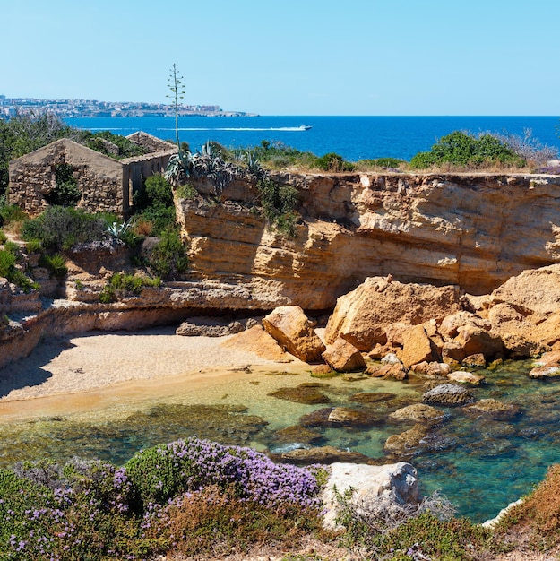 Sizilien Sommerseestrand Italien