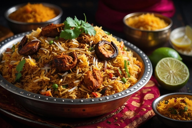 Sizzle y especias Biryani