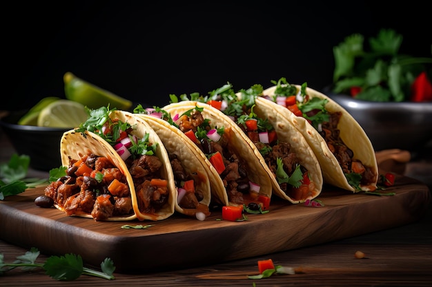Sizzling Sensations Vegan Tacos, die entzünden
