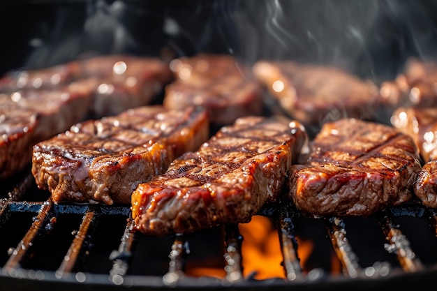 Sizzling Steak Showcase Filetes de cerdo o ternera a la parrilla foto