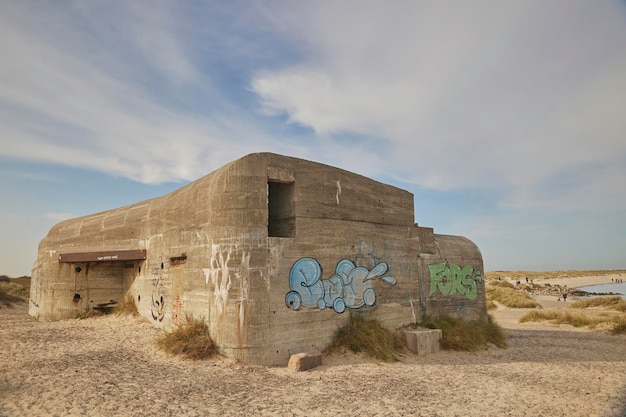 Skagen Dinamarca 19 de maio de 2023 Bunker no Cabo Grenen