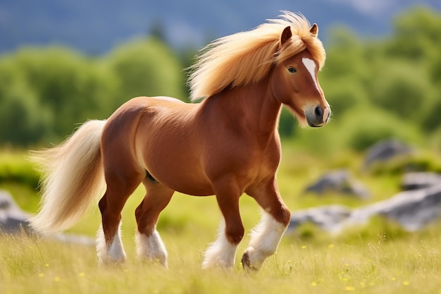 Skandinavisches Stroll-Shetland-Pony