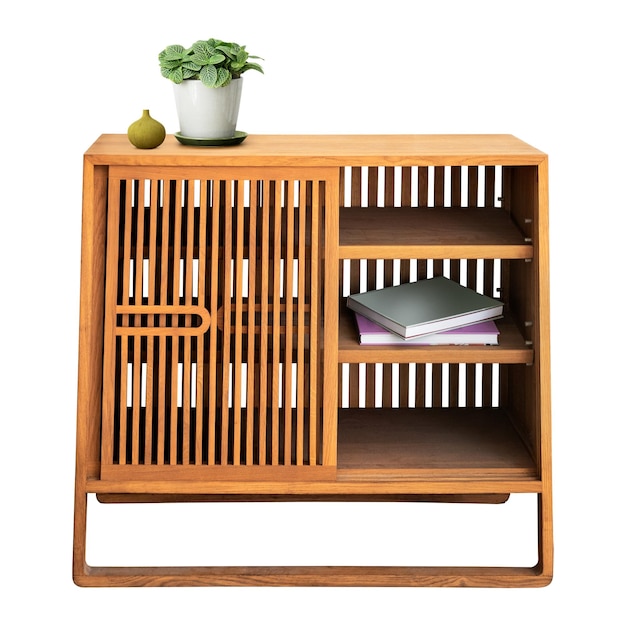 Skandinavisches Vintage-Holzschrank-Designelement