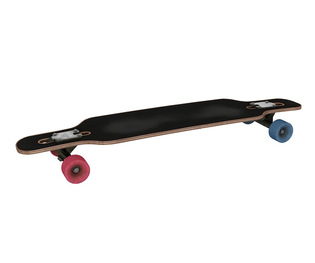 skateboard aislado en fondo blanco concepto de equipo de deportes extremos