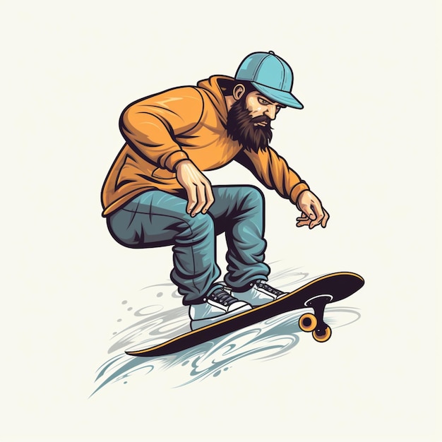 Skateboard-Cartoon-Logo